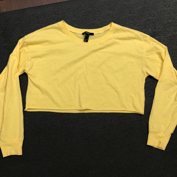 SOLD Yellow long sleeve crop top - Picture 1 of 1